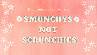 The Appropriate word for scrunchies is SMUNCHYS