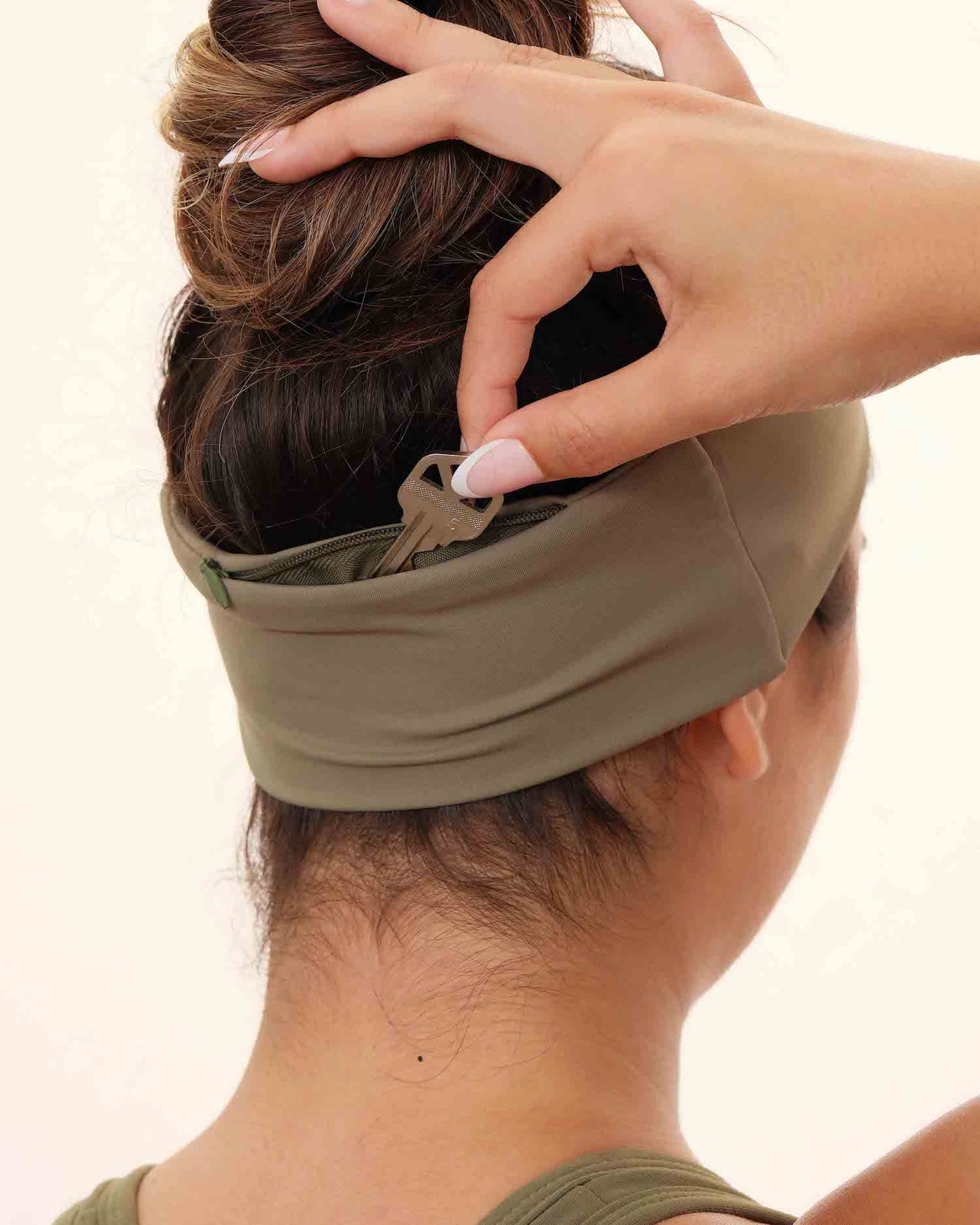 Athletic Soft Zipper Pocket Headbands