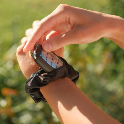 Satin Black Zipper Pocket Apple Watch Band