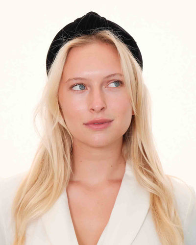 Black Hard Knot Zipper Pocket Headband - Smunchys