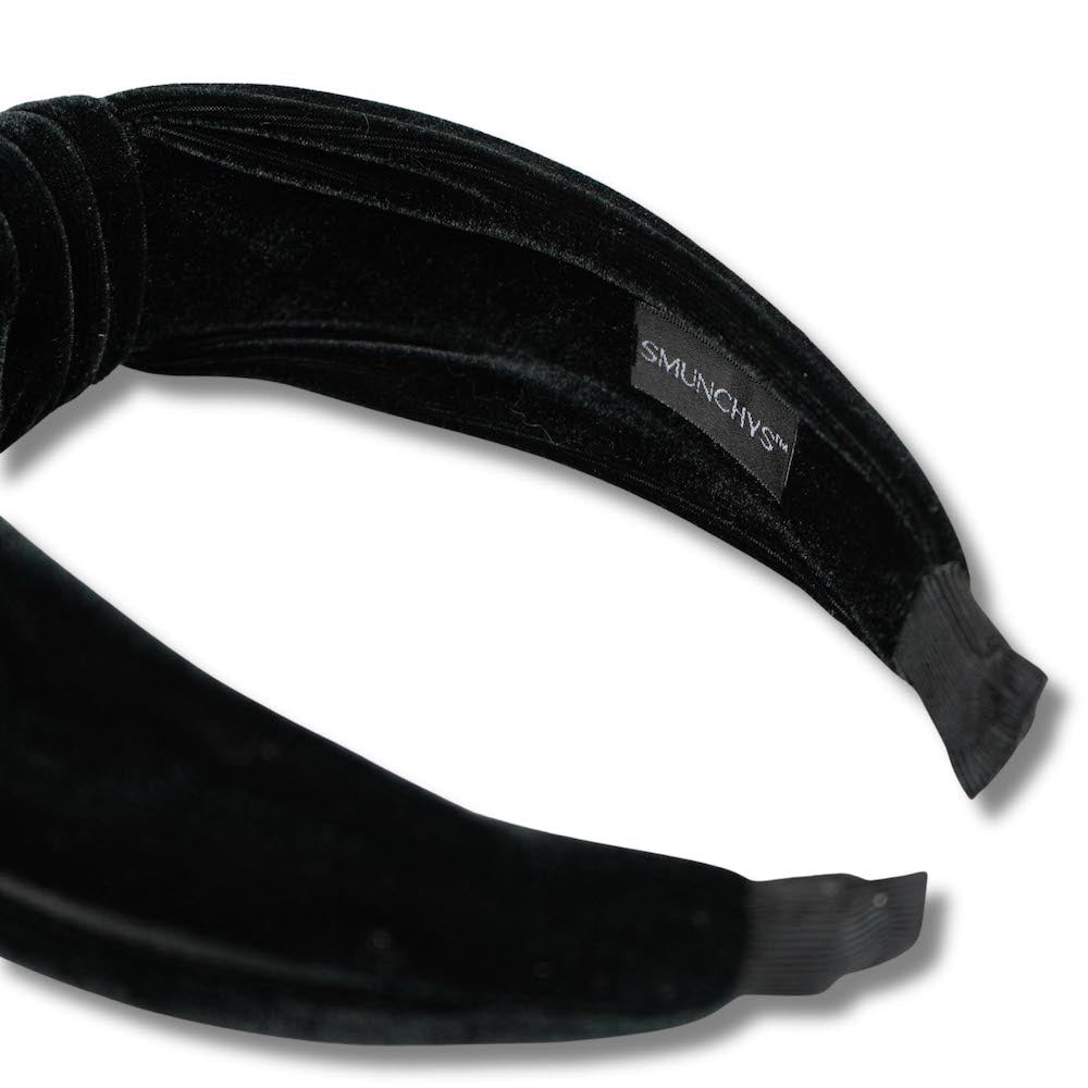 Black Hard Knot Zipper Pocket Headband - Smunchys