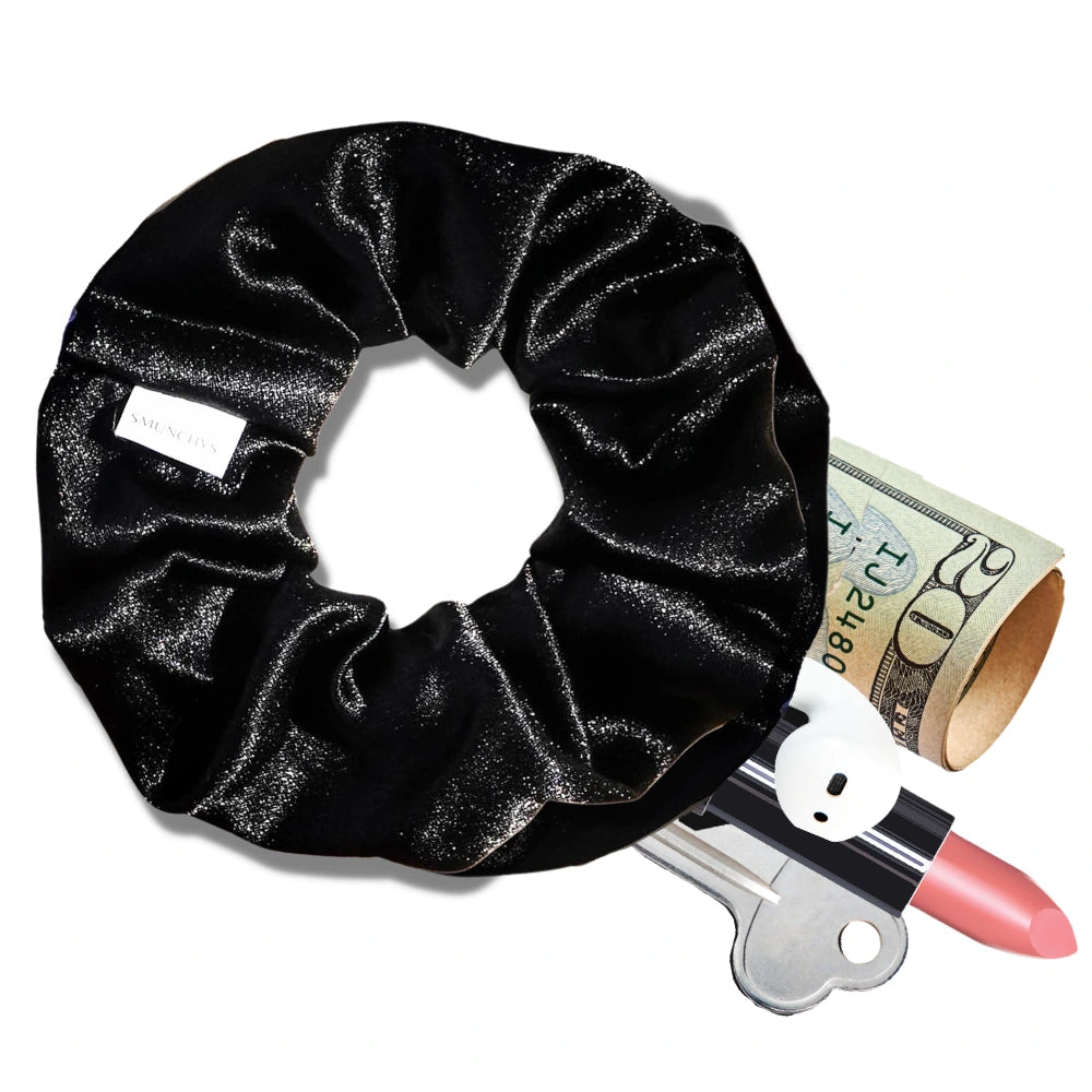 Satin Scrunchies 3 Pack with Hidden Zipper Pockets for Women All Hair Types Amazon.com : Smunchys Satin Scrunchie with Hidden Zipper  main image 2