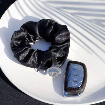 Satin Hidden Zipper Pocket Scrunchies