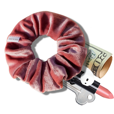 Dreamy Pink Zipper Pocket Scrunchie - Smunchys