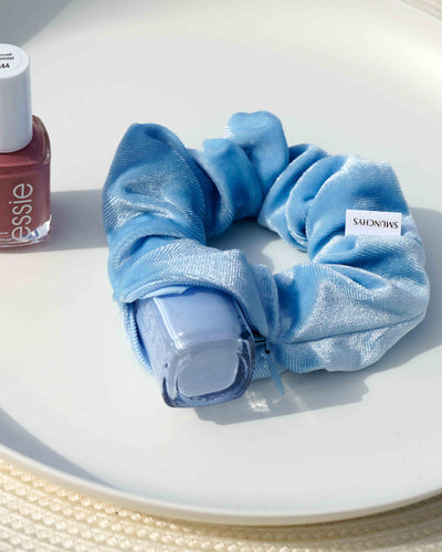 Light Blue Zipper Scrunchie - Smunchys