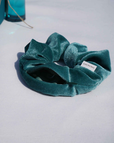 Turquoise Zipper Scrunchie - Smunchys