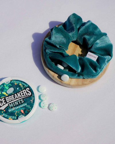 Turquoise Zipper Scrunchie - Smunchys