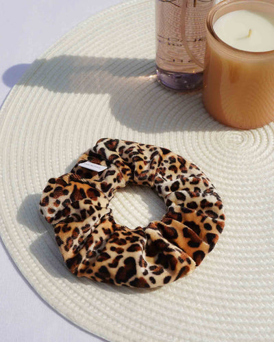 Leopard Print Zipper Scrunchie - Smunchys