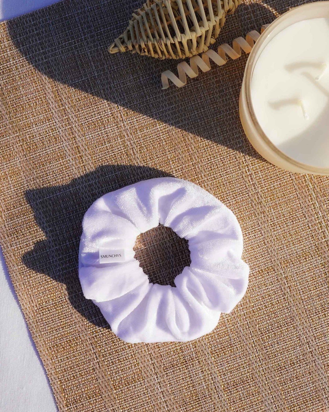 Milky White Zipper Scrunchie - Smunchys