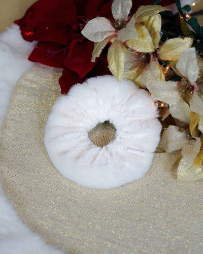 Holiday White Faux Fur - Smunchys