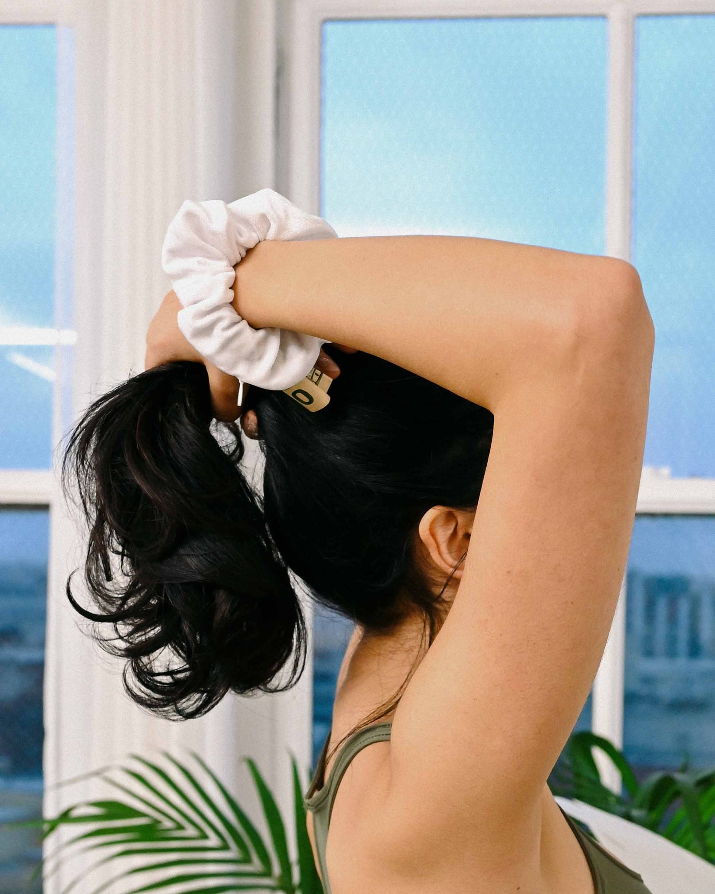 Milky White Zipper Scrunchie - Smunchys