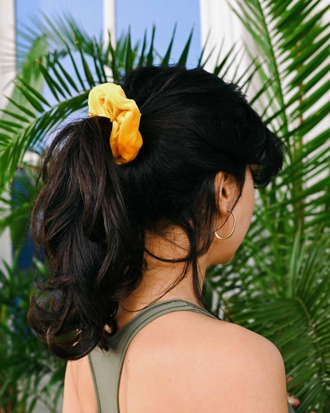 Sun Yellow Zipper Scrunchie