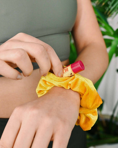 Sun Yellow Zipper Scrunchie