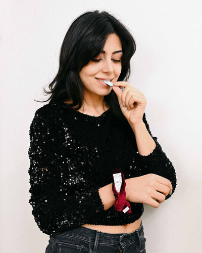 Burgundy Zipper Scrunchie - Smunchys